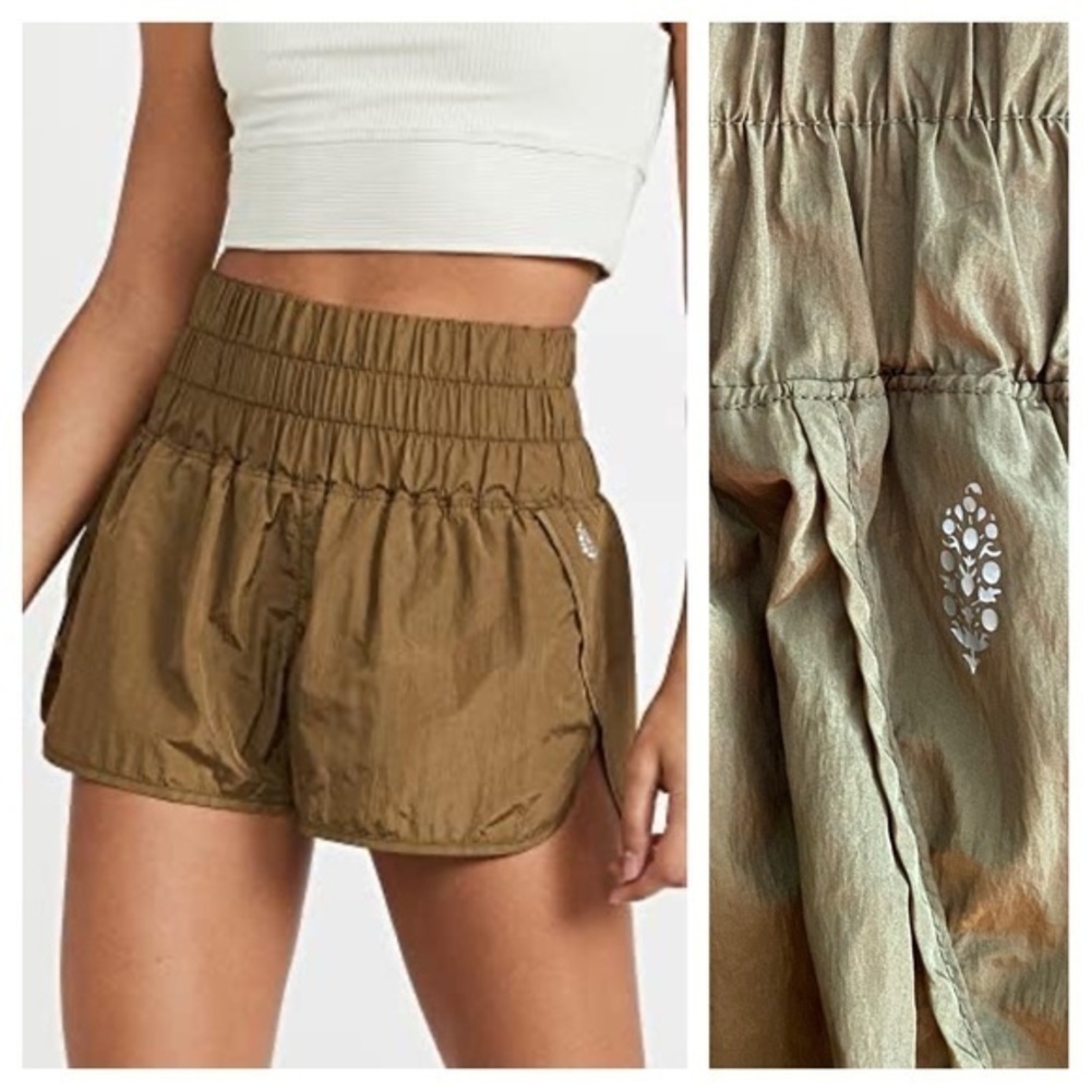 Free People FP Movement Olive Green The Way Home Shorts Medium